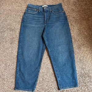 Madewell Straight Leg Denim Jeans - Deep Blue